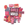 Girls Rule The World-none removable cover throw pillow-tobefonseca