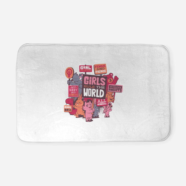 Girls Rule The World-none memory foam bath mat-tobefonseca