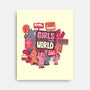 Girls Rule The World-none stretched canvas-tobefonseca