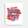 Girls Rule The World-none stretched canvas-tobefonseca
