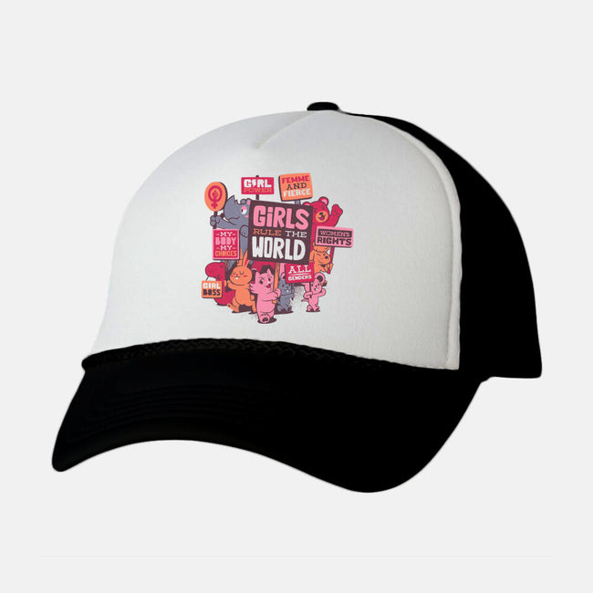 Girls Rule The World-unisex trucker hat-tobefonseca