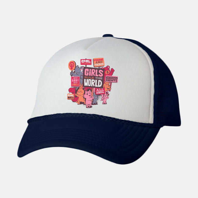 Girls Rule The World-unisex trucker hat-tobefonseca