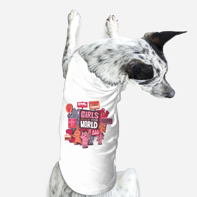 Girls Rule The World-dog basic pet tank-tobefonseca