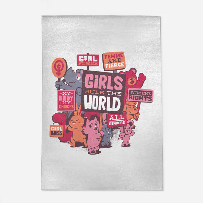 Girls Rule The World-none indoor rug-tobefonseca