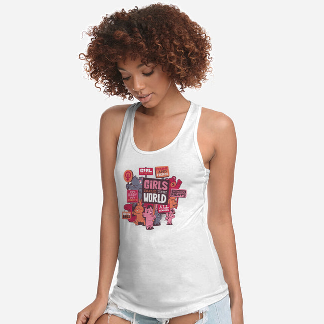 Girls Rule The World-womens racerback tank-tobefonseca