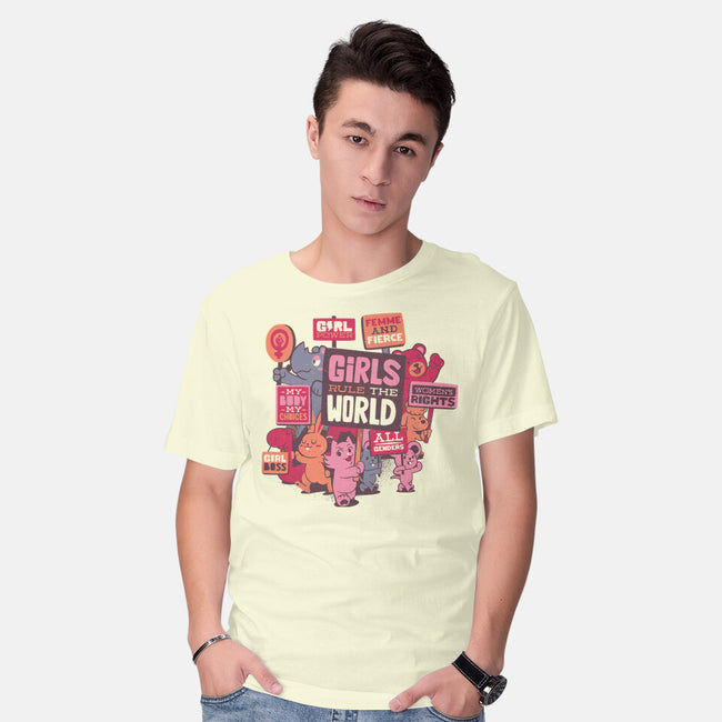 Girls Rule The World-mens basic tee-tobefonseca