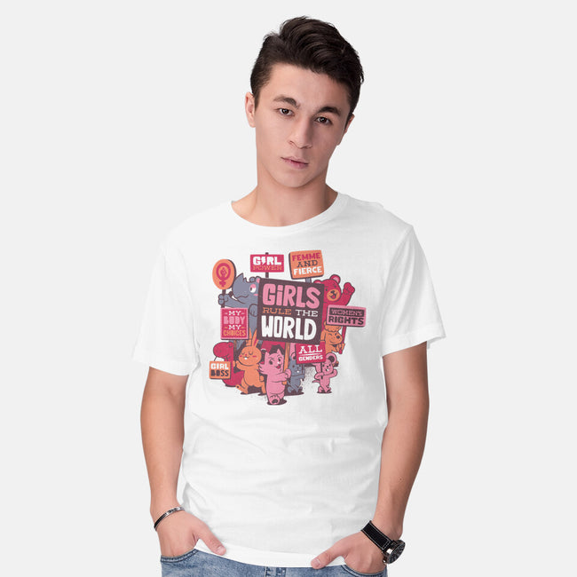 Girls Rule The World-mens basic tee-tobefonseca