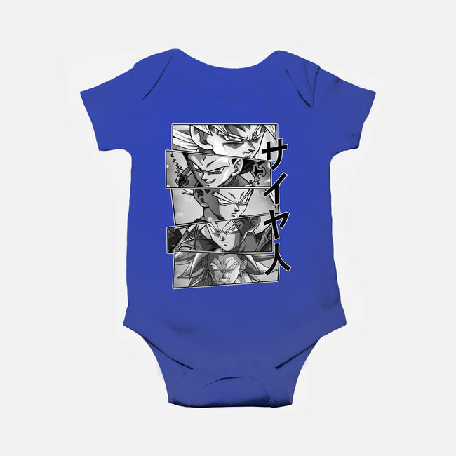 Saiyajin Heroes-baby basic onesie-meca artwork