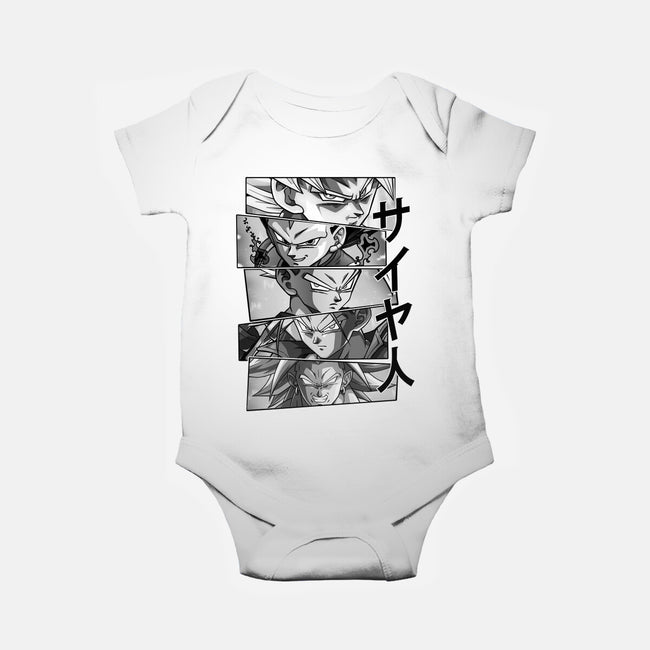 Saiyajin Heroes-baby basic onesie-meca artwork