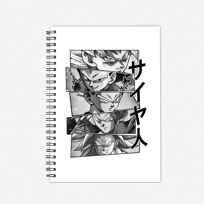 Saiyajin Heroes-none dot grid notebook-meca artwork