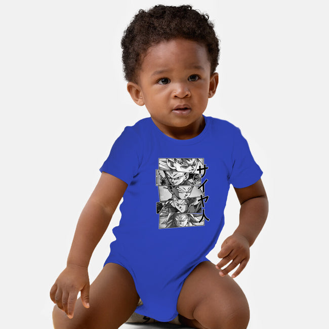 Saiyajin Heroes-baby basic onesie-meca artwork