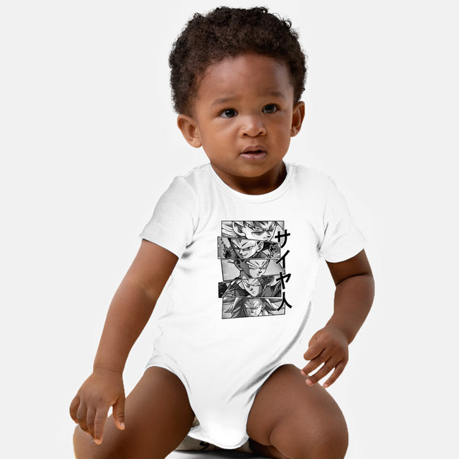 Saiyajin Heroes-baby basic onesie-meca artwork