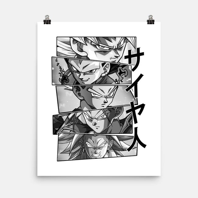 Saiyajin Heroes-none matte poster-meca artwork