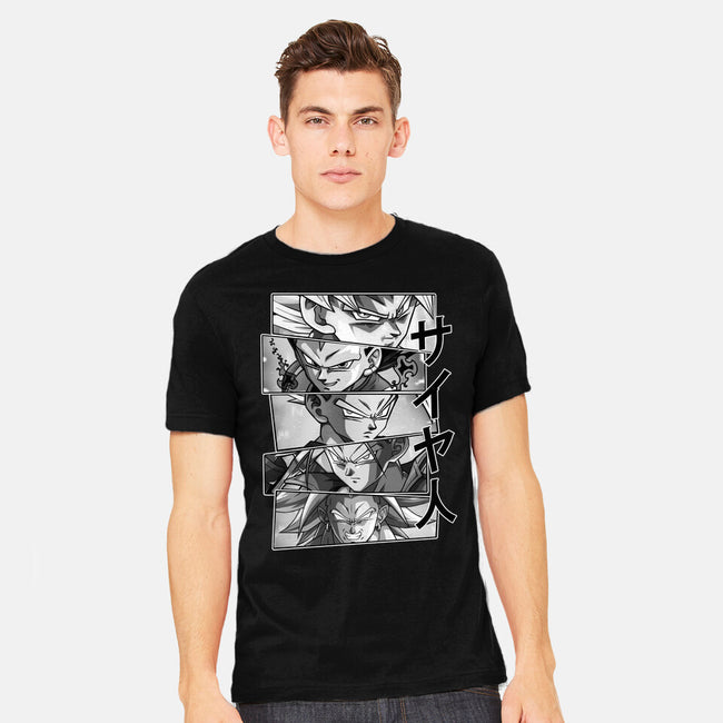 Saiyajin Heroes-mens heavyweight tee-meca artwork