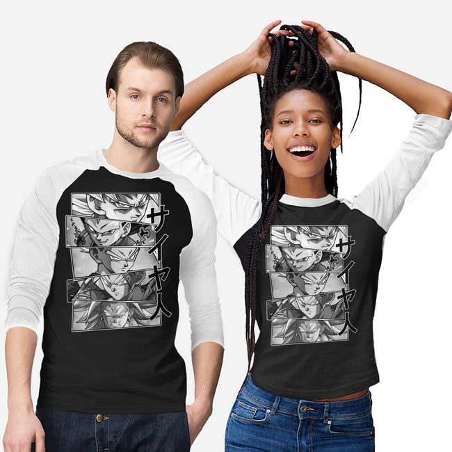 Saiyajin Heroes-unisex baseball tee-meca artwork