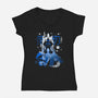 First Encounters-womens v-neck tee-Sketchdemao