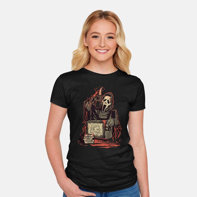 What's Your Favorite Scream Movie?-womens fitted tee-Green Devil