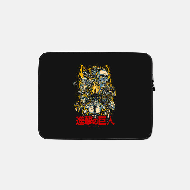 All The Titans For Attack-none zippered laptop sleeve-Knegosfield