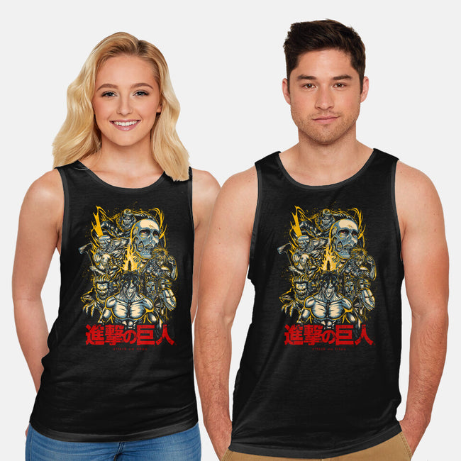 All The Titans For Attack-unisex basic tank-Knegosfield