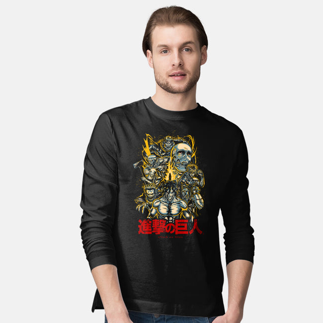 All The Titans For Attack-mens long sleeved tee-Knegosfield
