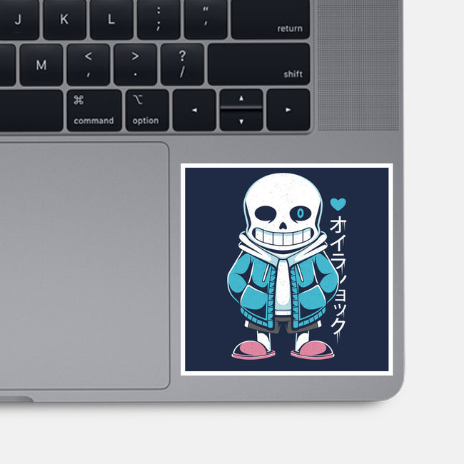 Sans Lazy Bones-none glossy sticker-Alundrart