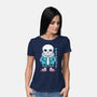 Sans Lazy Bones-womens basic tee-Alundrart