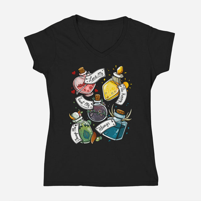 Magic Potions-womens v-neck tee-Vallina84
