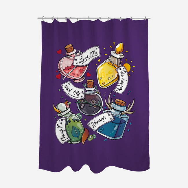 Magic Potions-none polyester shower curtain-Vallina84