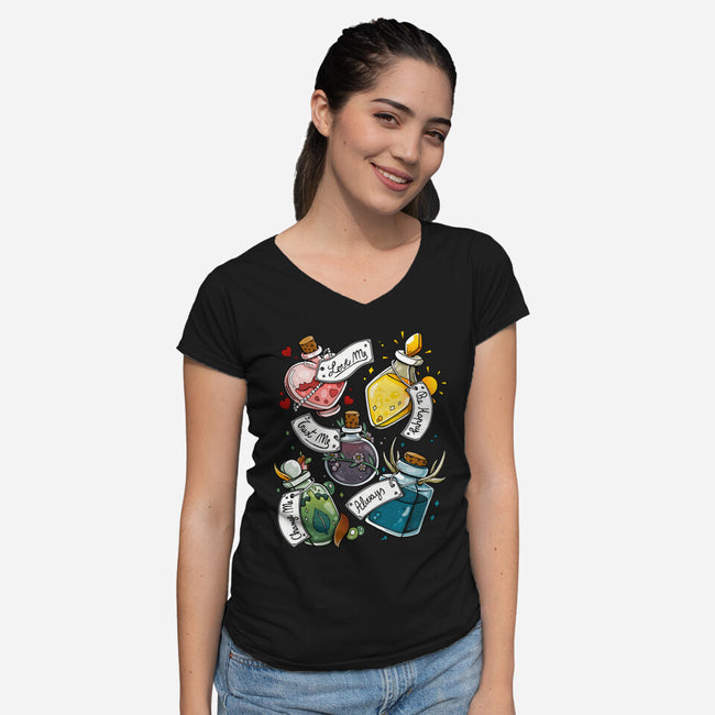 Magic Potions-womens v-neck tee-Vallina84