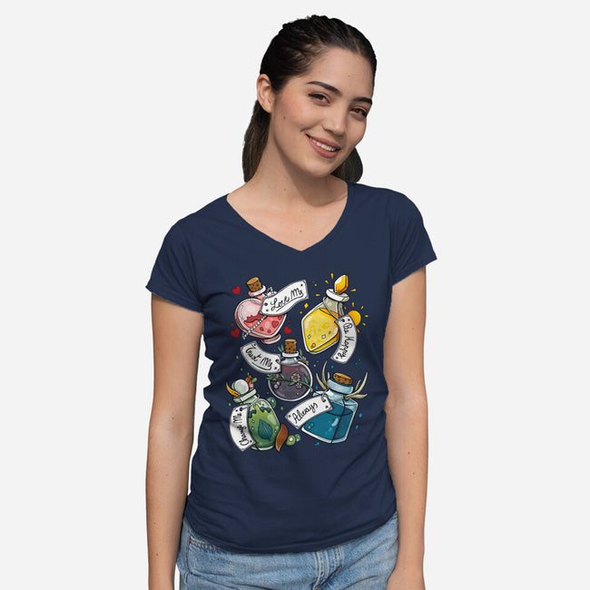 Magic Potions-womens v-neck tee-Vallina84