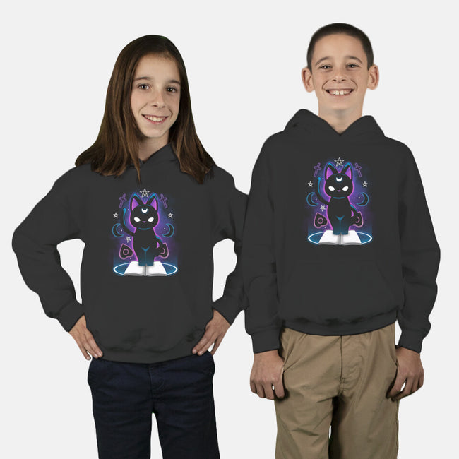 Gothic Cat-youth pullover sweatshirt-Vallina84