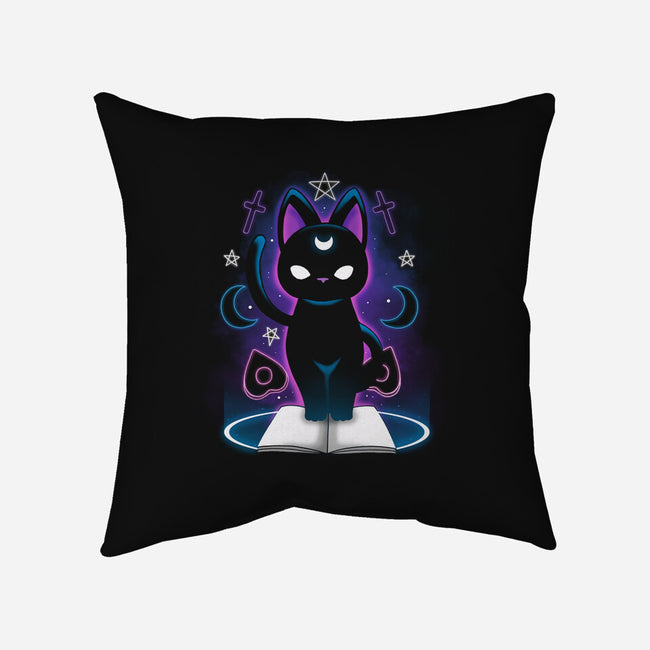 Gothic Cat-none removable cover w insert throw pillow-Vallina84