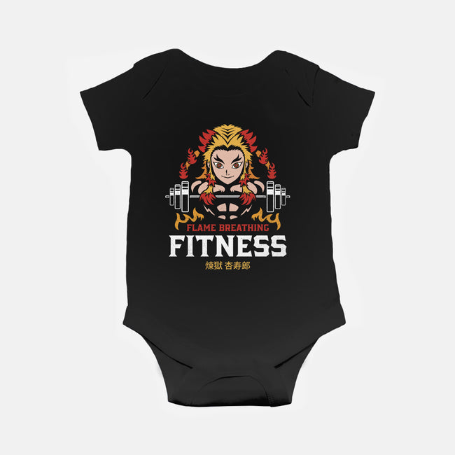 Flame Breathing Fitness-baby basic onesie-Logozaste