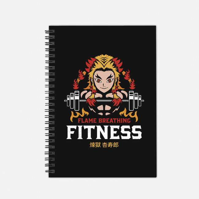 Flame Breathing Fitness-none dot grid notebook-Logozaste