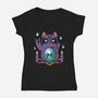 Bad Luck Cat-womens v-neck tee-tobefonseca