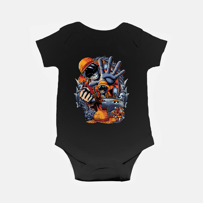 Pirate King-baby basic onesie-Badbone Collections
