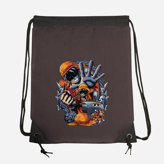 Pirate King-none drawstring bag-Badbone Collections