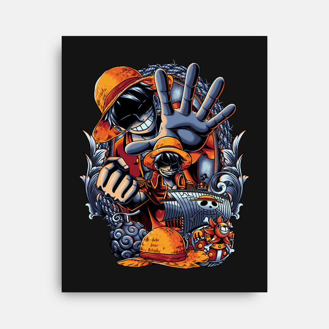 Pirate King-none stretched canvas-Badbone Collections