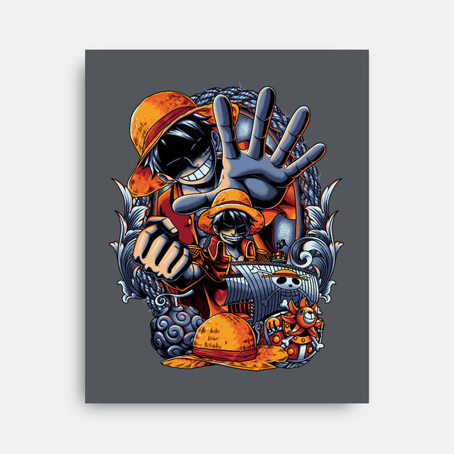 Pirate King-none stretched canvas-Badbone Collections