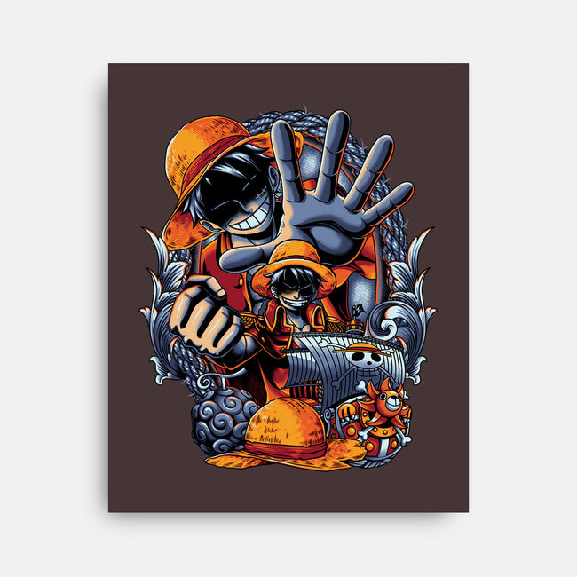 Pirate King-none stretched canvas-Badbone Collections