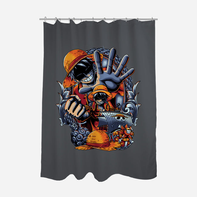 Pirate King-none polyester shower curtain-Badbone Collections