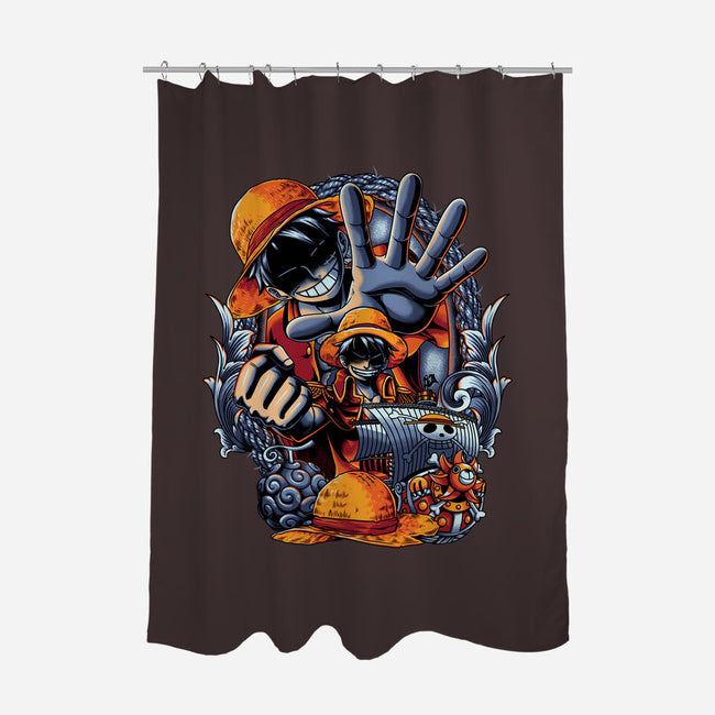 Pirate King-none polyester shower curtain-Badbone Collections