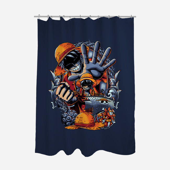 Pirate King-none polyester shower curtain-Badbone Collections