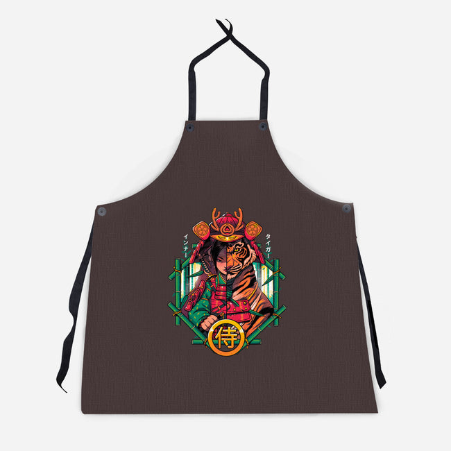 Inner Samurai Tiger-unisex kitchen apron-Bruno Mota