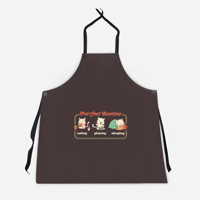 Purrfect Routine-unisex kitchen apron-koalastudio