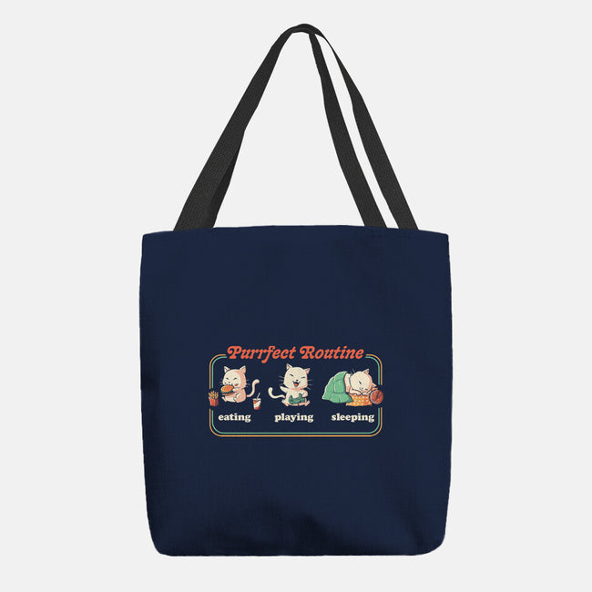 Purrfect Routine-none basic tote bag-koalastudio