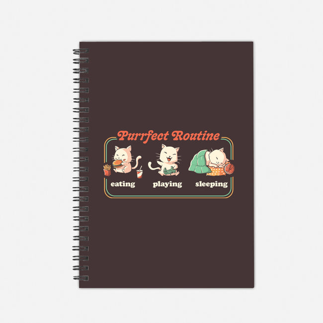 Purrfect Routine-none dot grid notebook-koalastudio