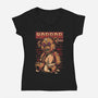 Psycho Teddy Horror Series-womens v-neck tee-Slikfreakdesign