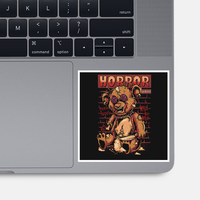 Psycho Teddy Horror Series-none glossy sticker-Slikfreakdesign