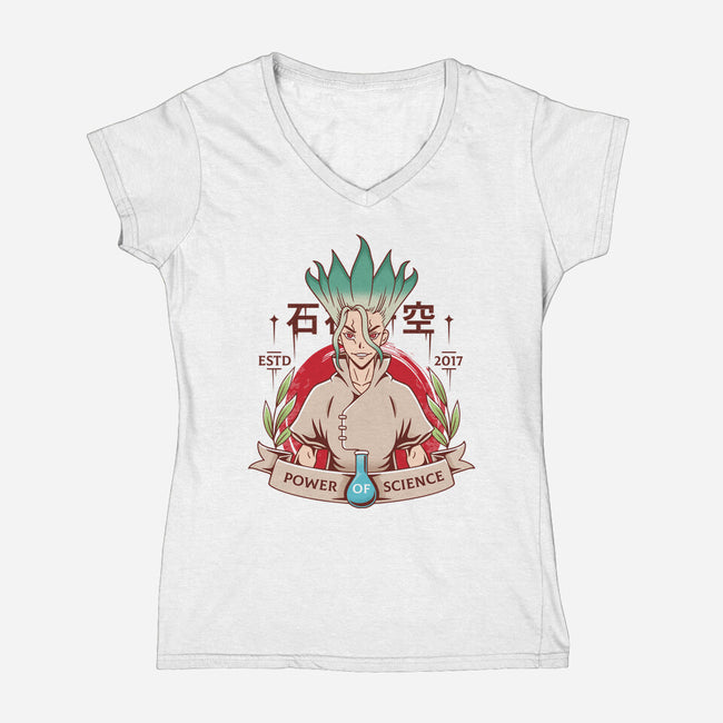 The Power Of Science-womens v-neck tee-Alundrart